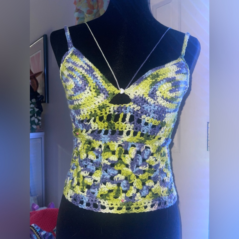 HANDMADE CORCHET SUMMER BOHO EARTH BABE TOP